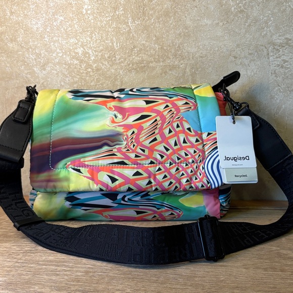 Desigual Handbags - NWT Desigual Rainbow Abstract Print Crossbody Bag beautiful